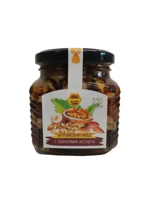 С ОРЕХОВЫМ АССОРТИ, Алтайский натуральный мед
