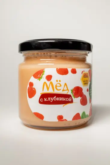 С КЛУБНИКОЙ, Алтайский натуральный мед