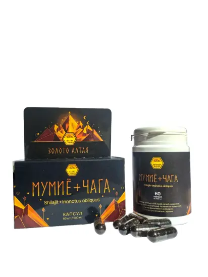 МУМИЁ+ЧАГА (желатиновые капсулы)
